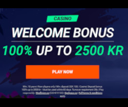 Vind et gavekort til Normal på 1.500 kr Casino bonus - 100% optil 1.000 kr